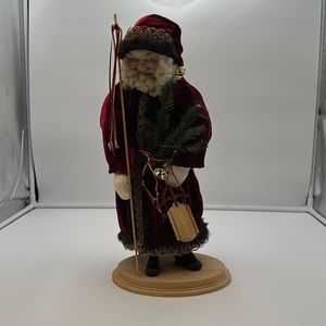 Vintage Santa Claus on wood stand